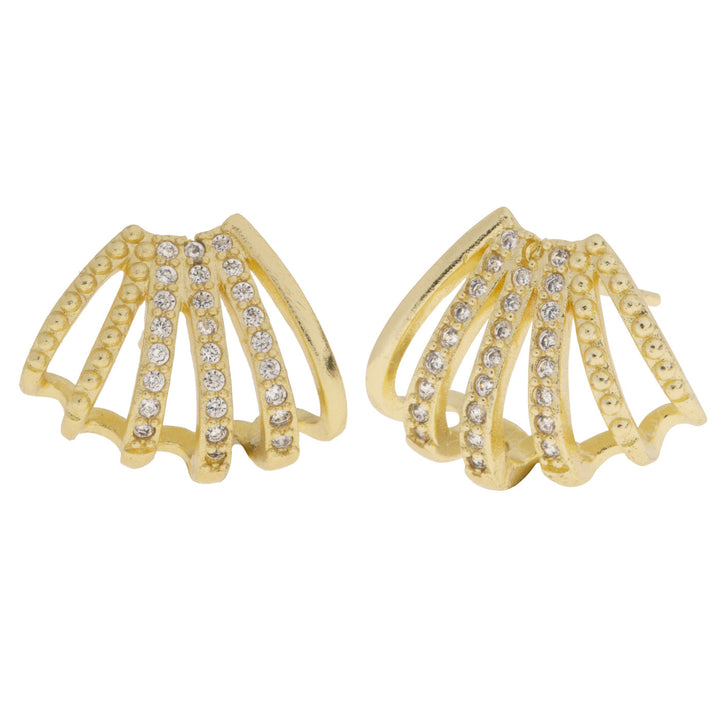 Rita - Crystal Clam Korvakorut Studs