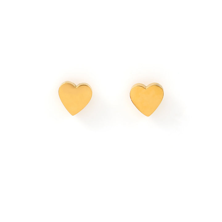 Stina - Dainty Heart Stud Earrings Stainless Steel